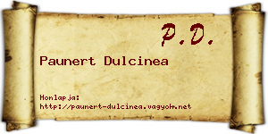 Paunert Dulcinea névjegykártya